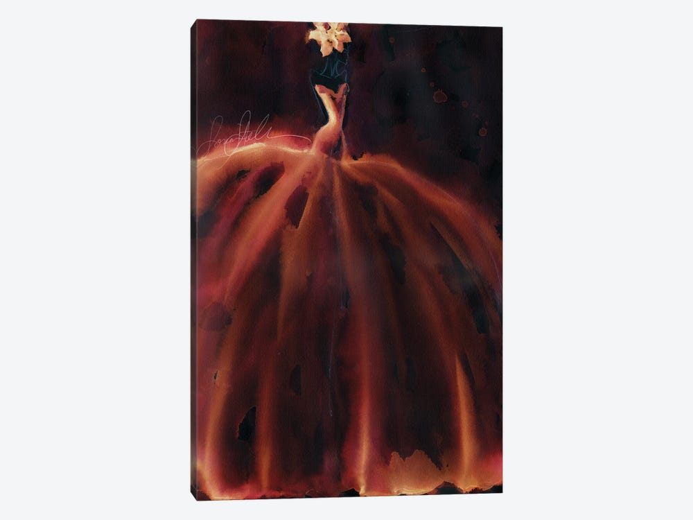 Watercolor Couture Red by Sonia Stella 1-piece Canvas Artwork