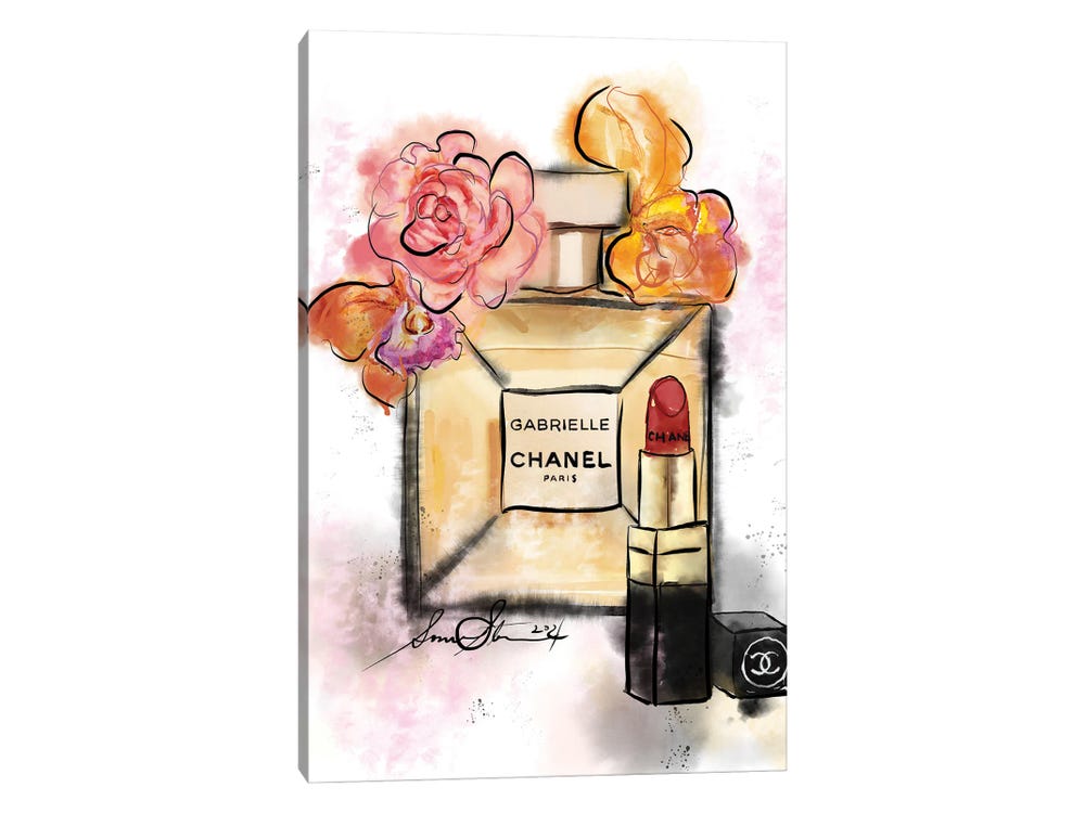 Chanel No 5 Orchid Watercolor Painting By Soniastella