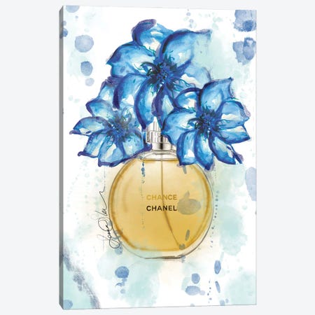 Coco Chanel Perfume Bottle Art Watercolor Painting by Sonia Stella Fine Art Paper Poster ( Fashion > Hair & Beauty > Perfume Bottles art) - 24x16x.25