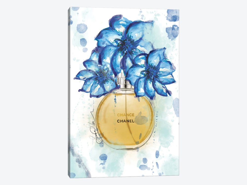 Sonia Stella Canvas Prints - Chanel Chance Watercolor Perfume Bottle Art ( Fashion > Hair & Beauty > Perfume Bottles art) - 26x18 in