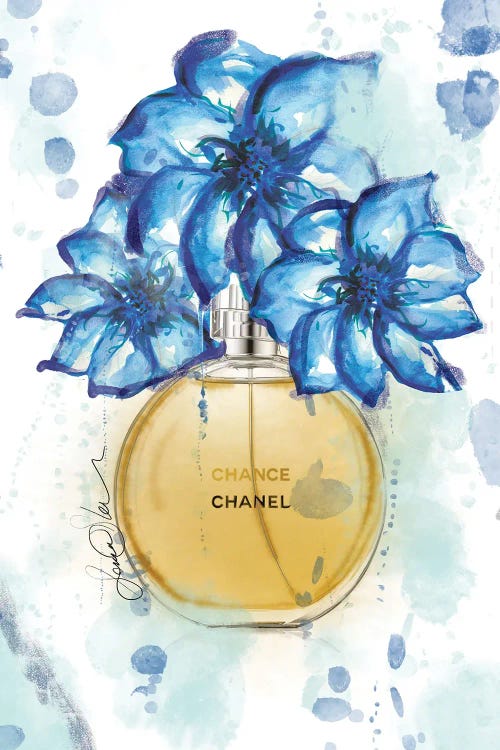 Chanel Chance Watercolor Perfume Bottle - Canvas Print