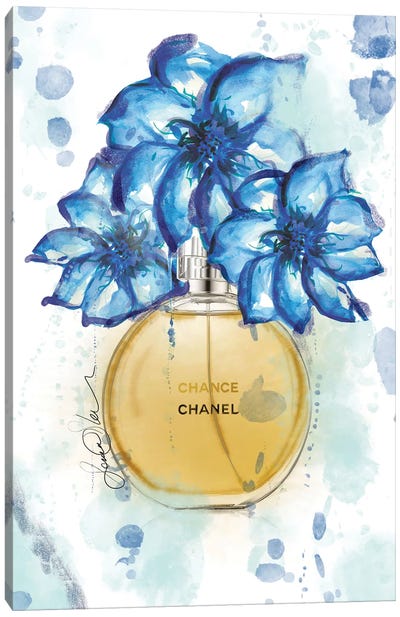 Chanel Chance Watercolor Perfume Bottle Art Canvas Art Print - Sonia Stella