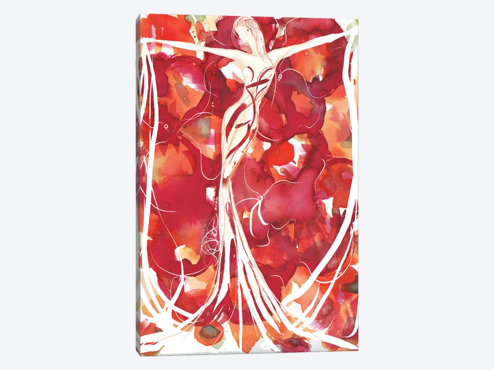 Abstract Watercolor Figure Art by Sonia Stella 1-piece Canvas Wall Art