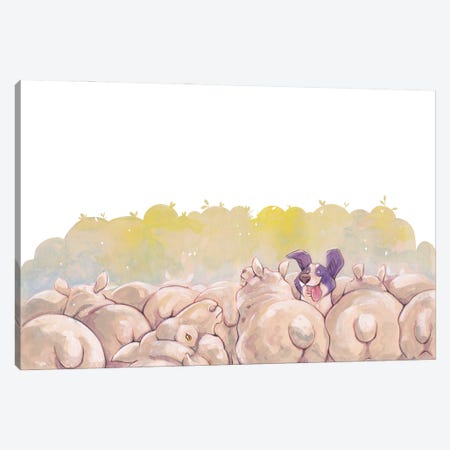 Sheep Herder Canvas Print #SLN12} by Stephanie Lane Canvas Art