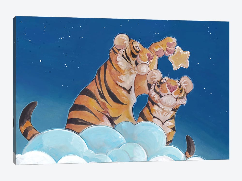 Tiger Cubs by Stephanie Lane 1-piece Canvas Art