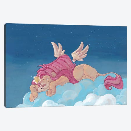 Angel Lion Canvas Print #SLN15} by Stephanie Lane Canvas Print
