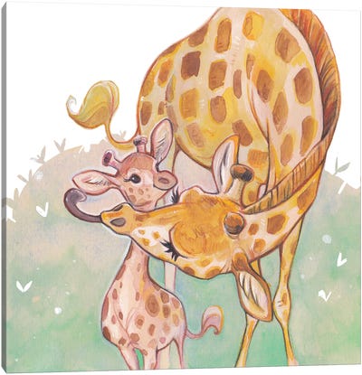 Giraffe Canvas Art Print - Stephanie Lane