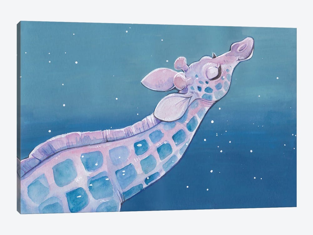 Giraffe Night by Stephanie Lane 1-piece Art Print