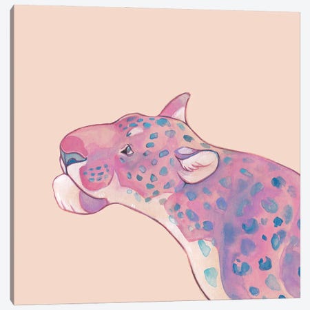 Pink Leopard Canvas Print #SLN35} by Stephanie Lane Canvas Print