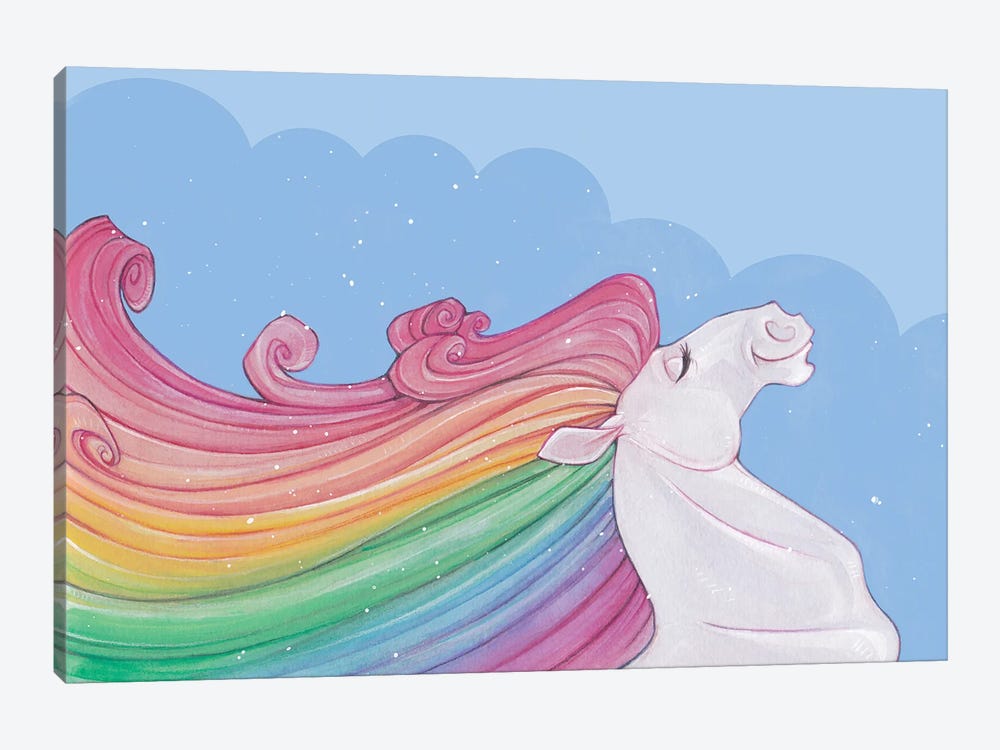 Rainbow Horse by Stephanie Lane 1-piece Art Print