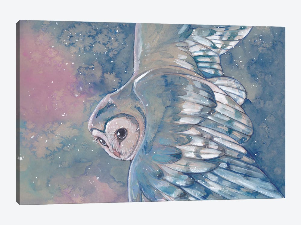 Owl Watercolor by Stephanie Lane 1-piece Canvas Art Print