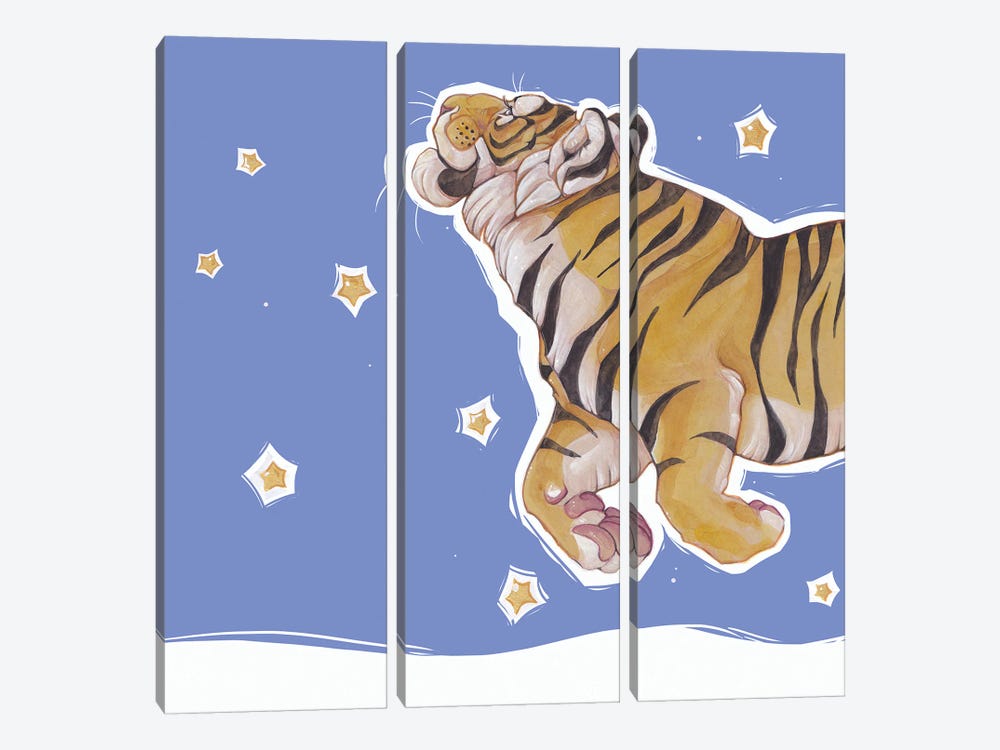 Sketchbook Tiger by Stephanie Lane 3-piece Canvas Wall Art