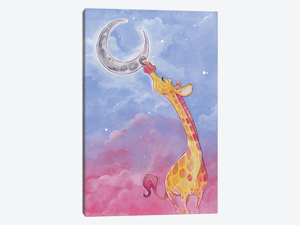 Lick The Moon by Stephanie Lane 1-piece Canvas Artwork