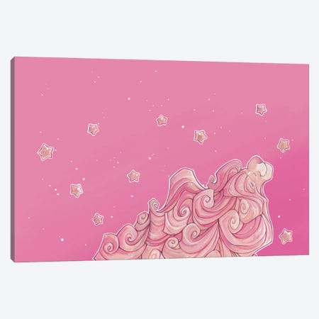 Cosmos Pink Stars Canvas Print #SLN7} by Stephanie Lane Canvas Print