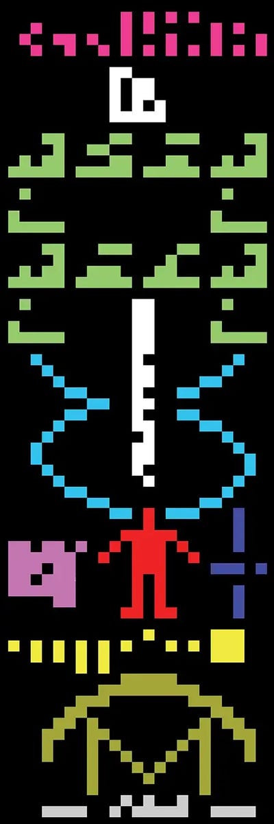 Science Photo Library - Canvas Prints: Arecibo Message, Computer Artwork by Science Photo Library