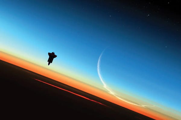 Science Photo Library: Space Shuttle Above Earth's Atmosphere by Science Photo Library