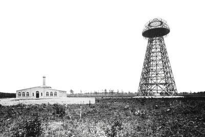 Canvas Print: Tesla's Wardenclyffe Tower Laboratory, 1900s by Science Photo Library - thumbnail