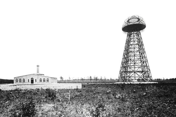 Science Photo Library: Tesla's Wardenclyffe Tower Laboratory, 1900s by Science Photo Library