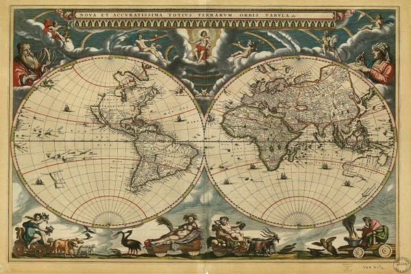 17th Century World Map