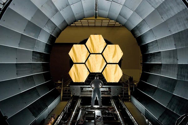Science Photo Library: Observing The James Webb Space Telescope Mirror by Science Photo Library
