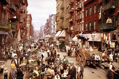 Canvas Print: Mulberry Street, New York, Circa 1900 by Science Photo Library - thumbnail