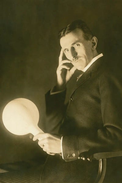 Science Photo Library: Nikola Tesla In The Lab, Serb-Us Physicist by Science Photo Library