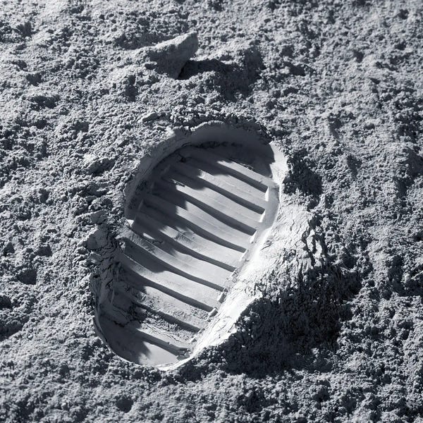 Science Photo Library: Apollo Bootprint On The Moon by Science Photo Library