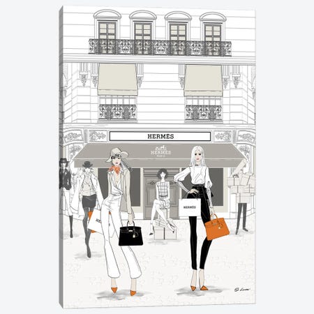 Hermes Store Front Canvas Print #SLR16} by So Loretta Canvas Print
