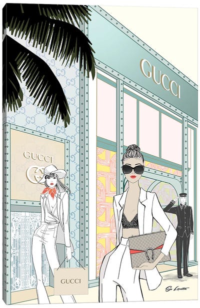 Gucci Store Front Canvas Art Print - So Loretta