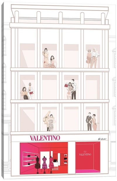 Valentino Store Front Canvas Art Print