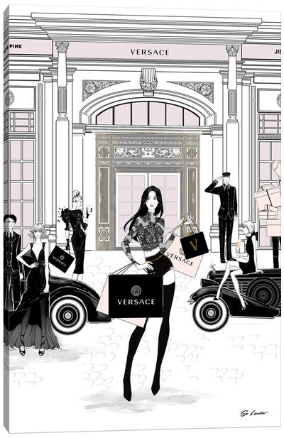Jisoo Versace Canvas Art Print - Versace