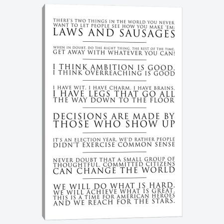 The West Wing Quotes Canvas Print #SLV104} by Simon Lavery Canvas Wall Art