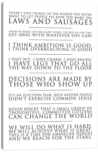 The West Wing Quotes Canvas Art Print - Simon Lavery