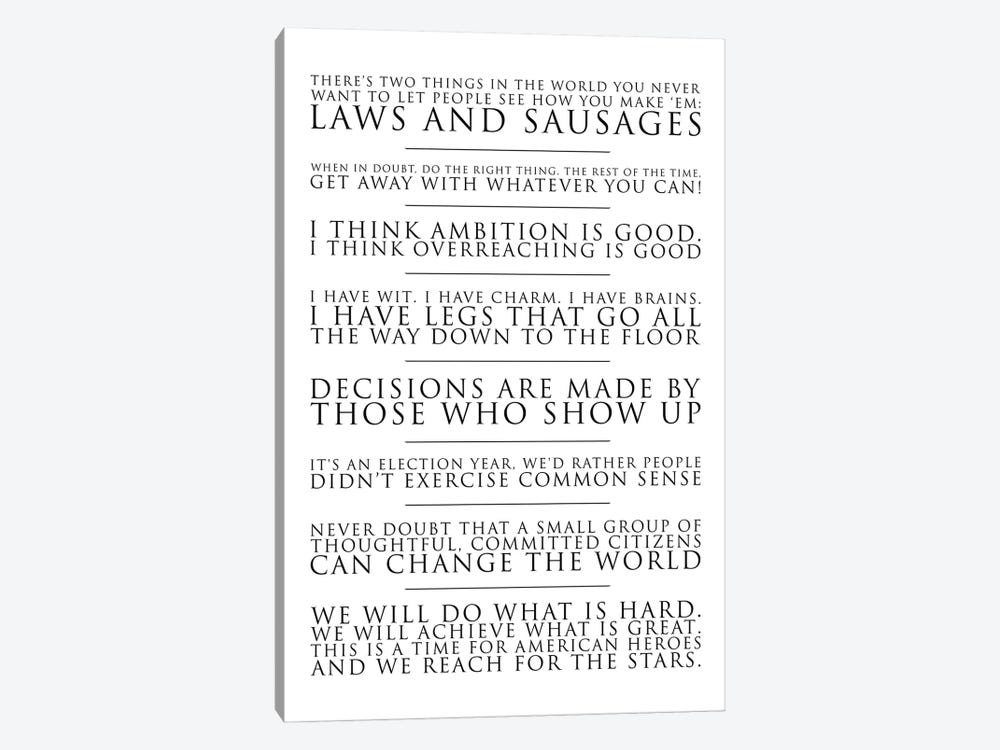 The West Wing Quotes by Simon Lavery 1-piece Canvas Artwork