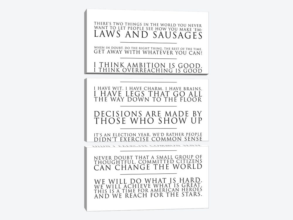 The West Wing Quotes by Simon Lavery 3-piece Canvas Art