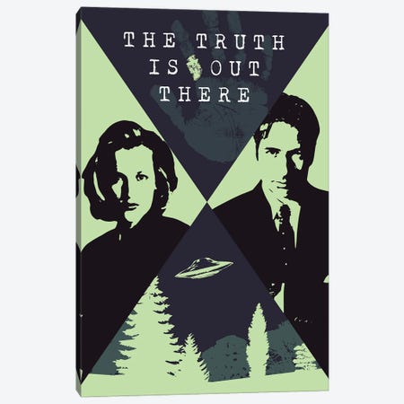 The X Files Poster Canvas Print #SLV105} by Simon Lavery Canvas Art