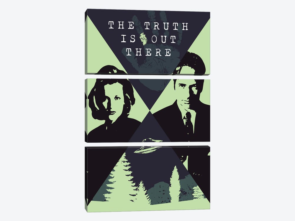 The X Files Poster by Simon Lavery 3-piece Canvas Art Print