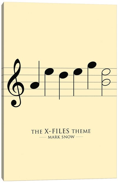 The X Files Theme Canvas Art Print - Musical Notes Art