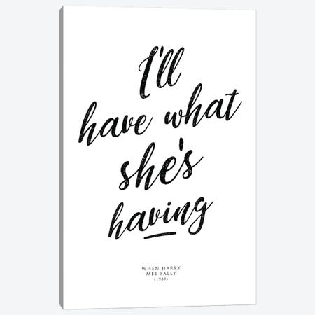 When Harry Met Sally, Quote Canvas Print #SLV109} by Simon Lavery Canvas Print