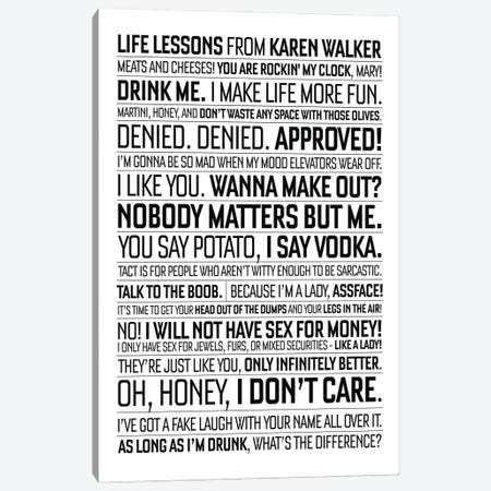 Will And Grace Quote Canvas Print #SLV111} by Simon Lavery Canvas Wall Art