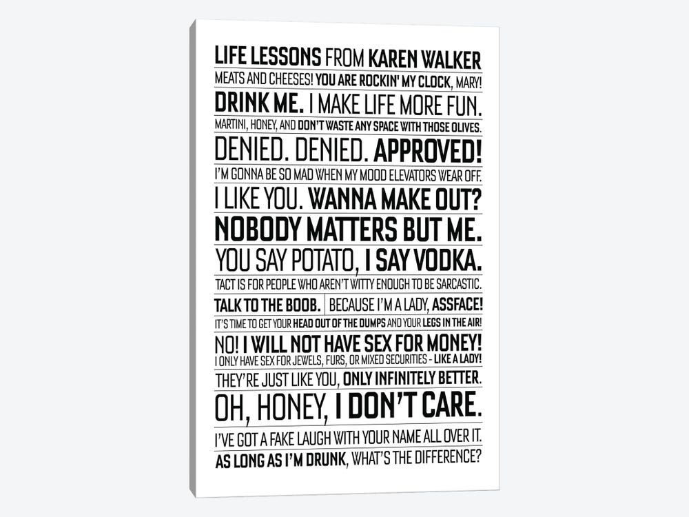 Will And Grace Quote by Simon Lavery 1-piece Canvas Wall Art