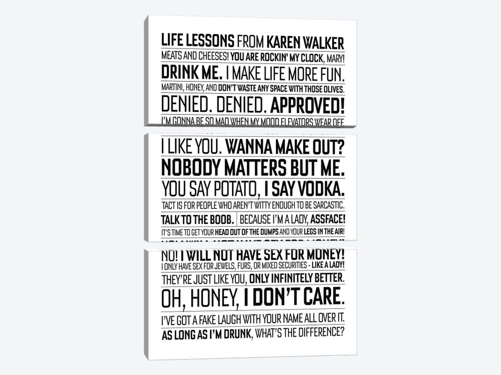 Will And Grace Quote by Simon Lavery 3-piece Canvas Art