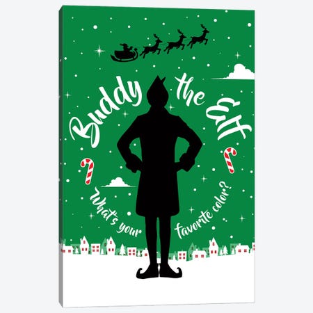 Buddy The Elf Canvas Print #SLV14} by Simon Lavery Art Print