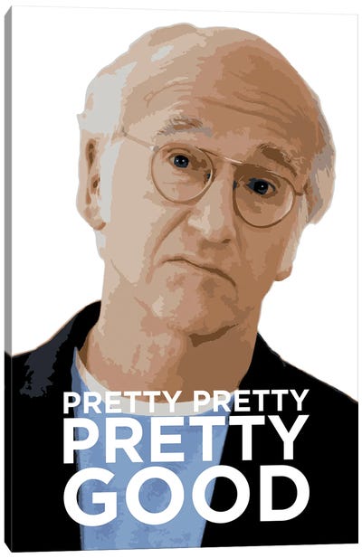 Curb Your Enthusiasm Graphic With Larry David Canvas Art Print - Sitcoms & Comedy TV Show Art