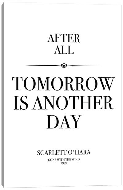 Gone With The Wind After All, Tomorrow Is Another Day Canvas Art Print - Romance Movie Art