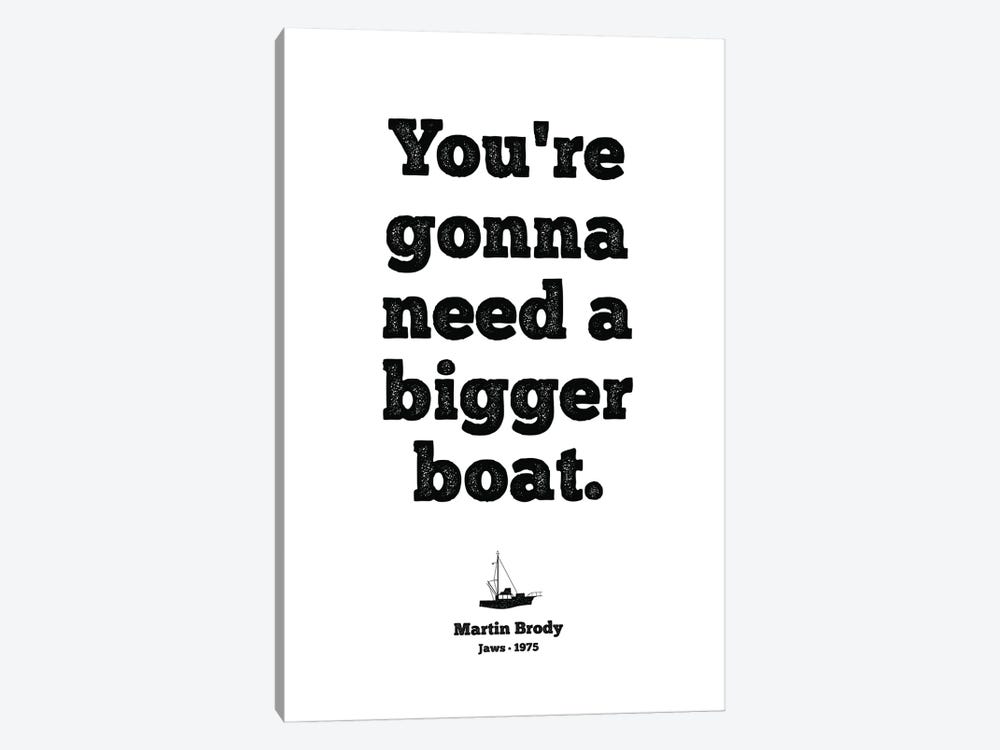 Jaws, You're Gonna Need A Bigger Boat by Simon Lavery 1-piece Canvas Art Print