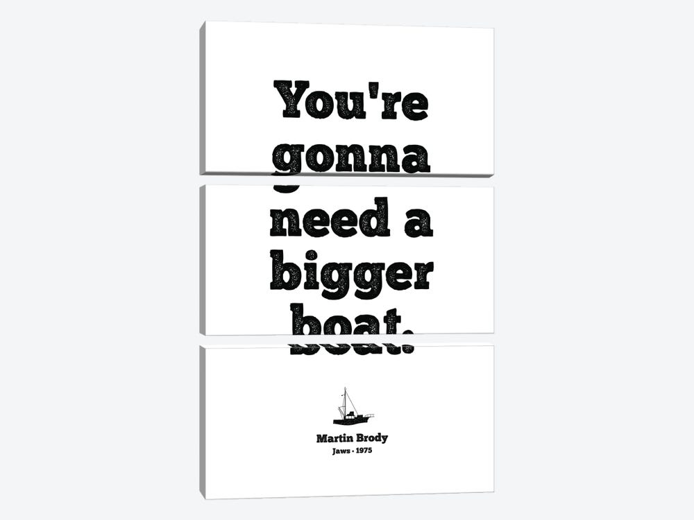 Jaws, You're Gonna Need A Bigger Boat by Simon Lavery 3-piece Canvas Print