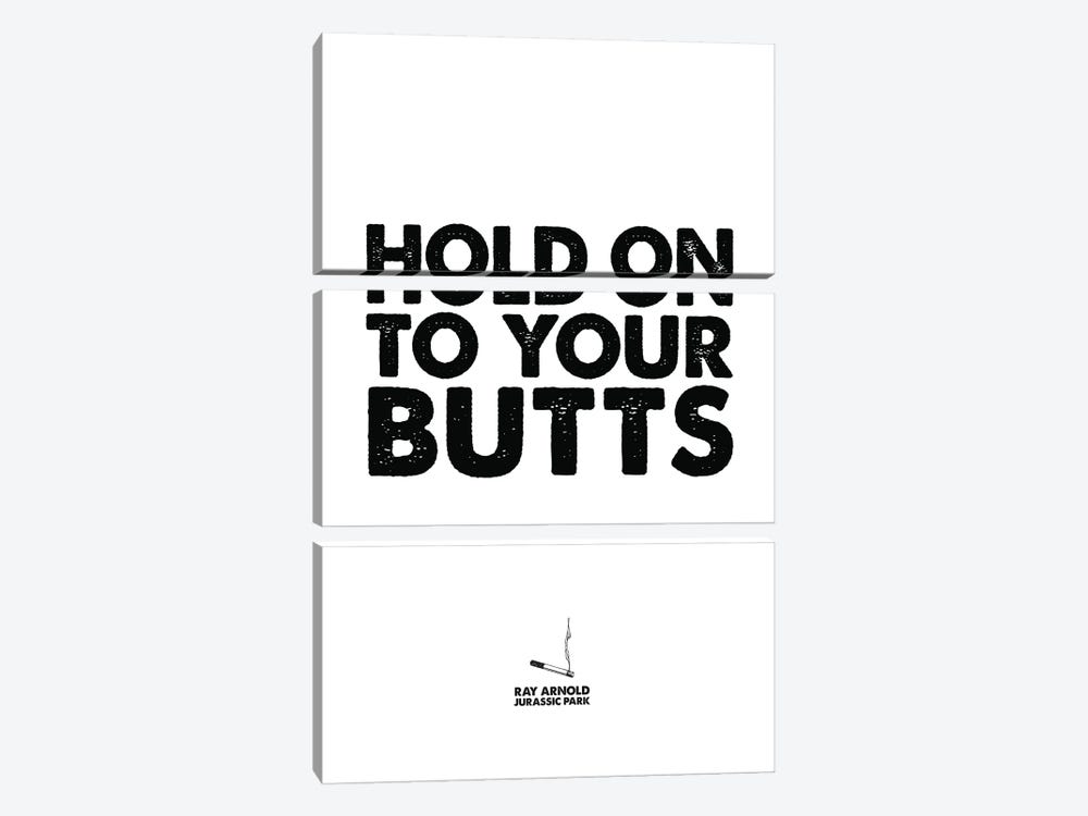 Jurassic Park, Hold On To Your Butts by Simon Lavery 3-piece Canvas Print
