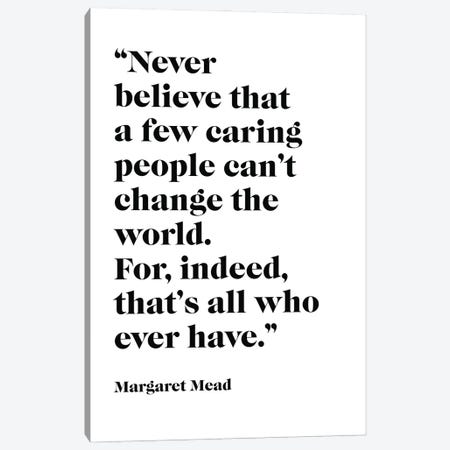 Margaret Mead, Quote Canvas Print #SLV59} by Simon Lavery Canvas Wall Art