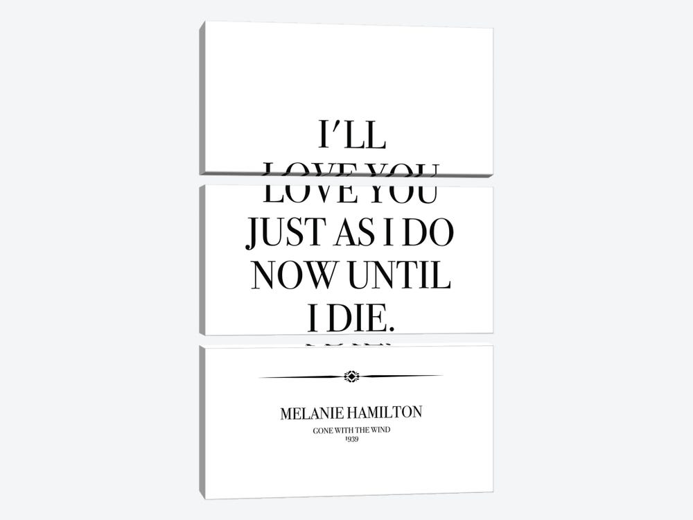 Melanie Hamilton's Quote From Gone With The Wind by Simon Lavery 3-piece Canvas Print